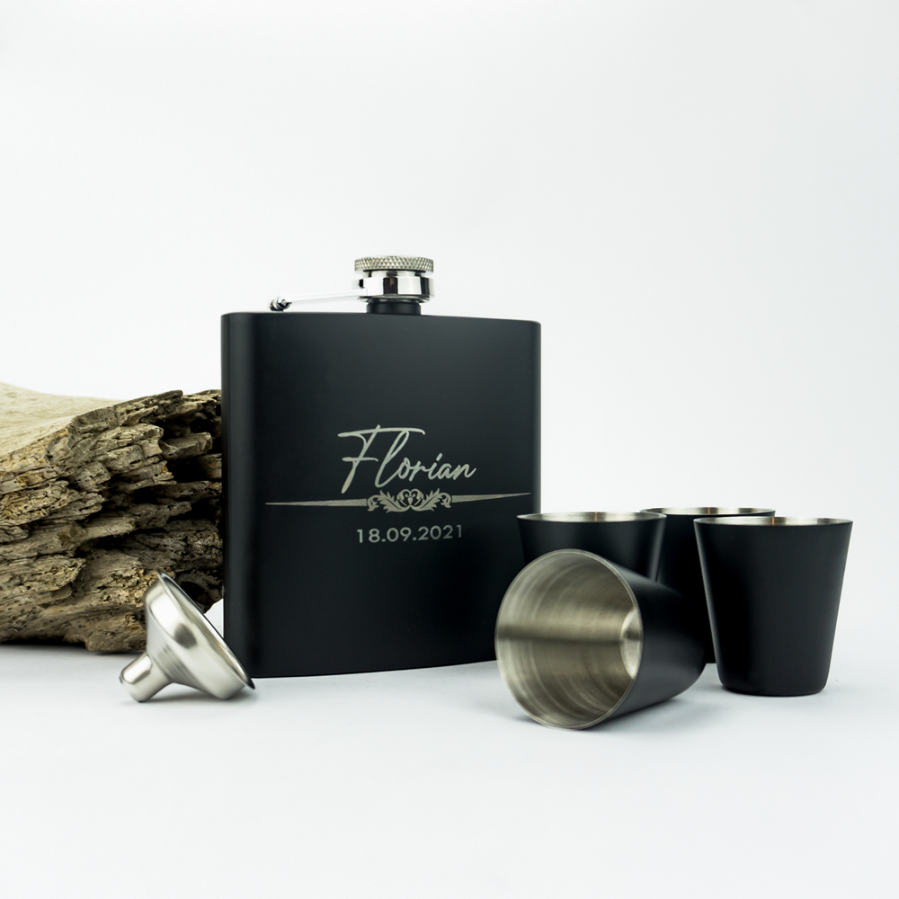 Flachmann mit Gravur