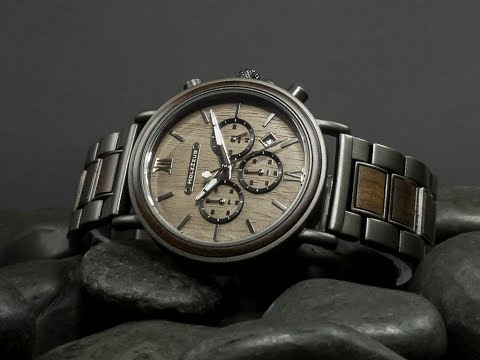 Armbanduhr mit Gravur GrayCedar aus grauem Zedernholz