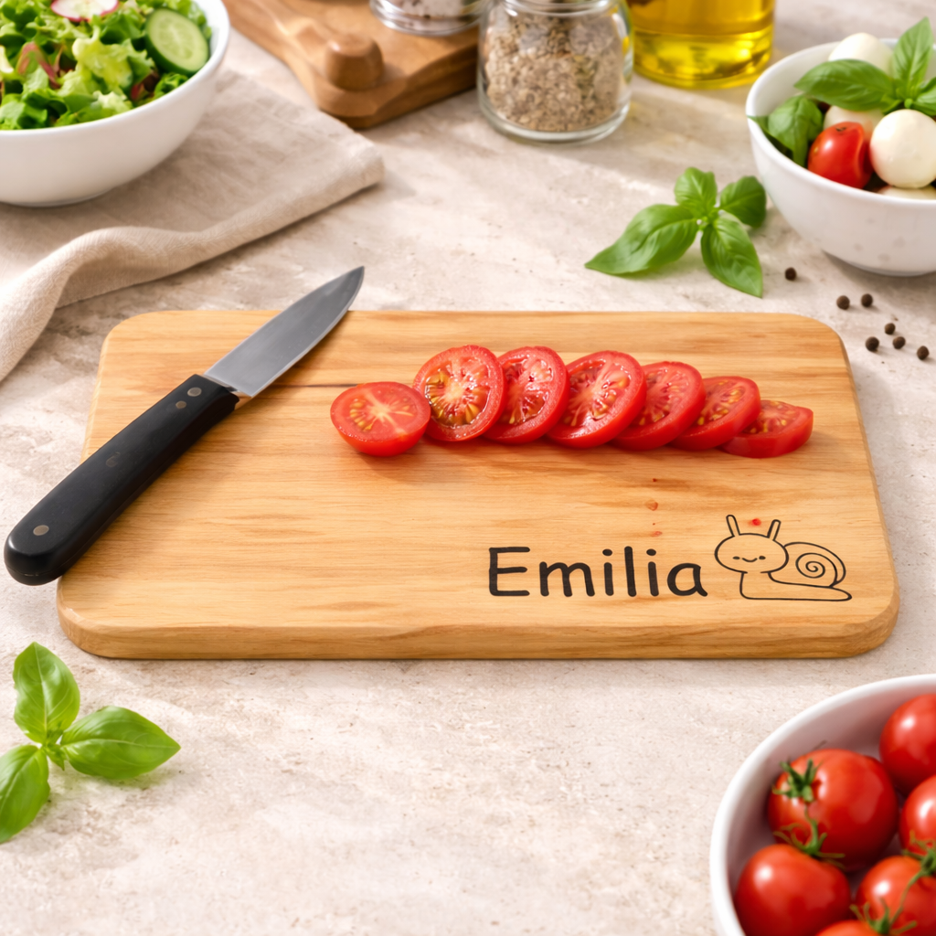 Brett 3: Frühstücksbrett mit Gravur