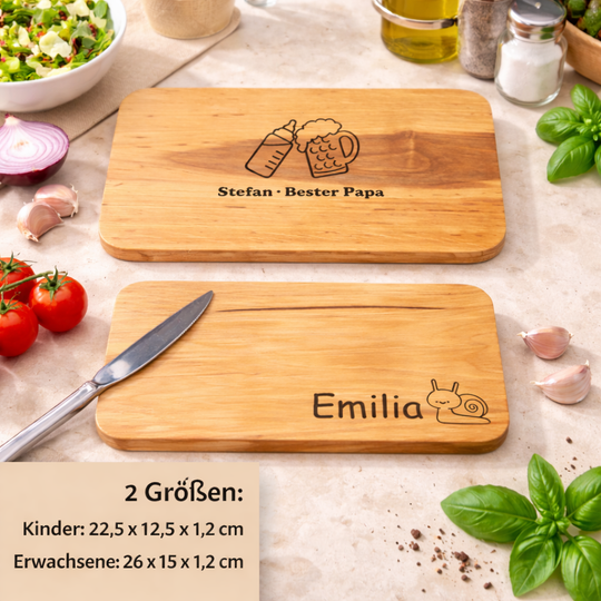 Brett 4: Frühstücksbrett mit Gravur