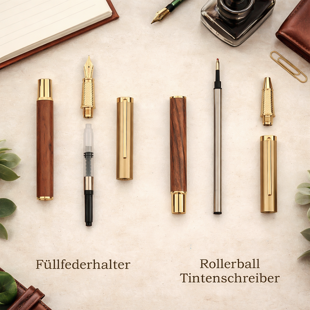 Füller mit Gravur - Demontiert