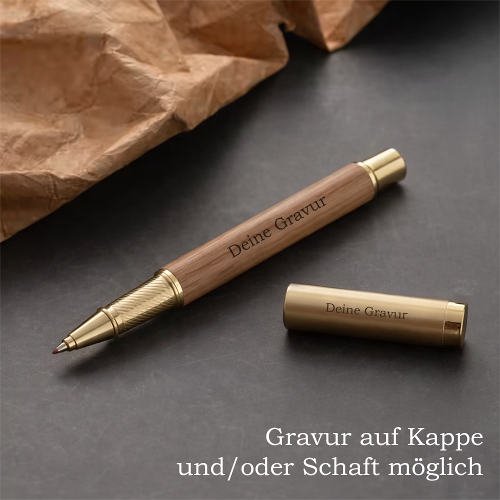 Füller mit Gravur Eiche