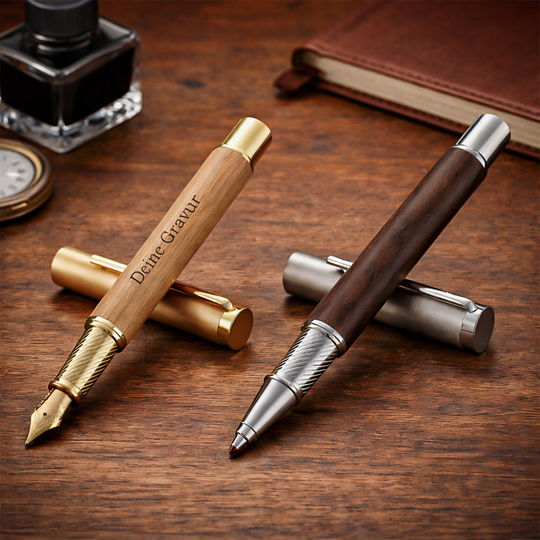 Füller mit Gravur in Gold oder Silber von HOLZZEUG