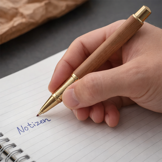 Füller mit Gravur von HOLZZEUG Anwendung