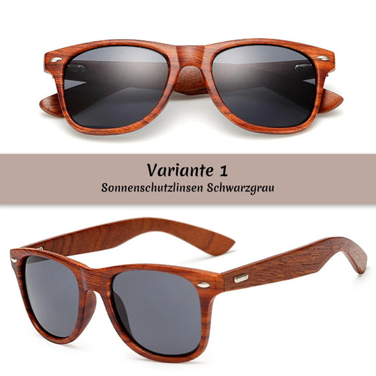 Gravierbare Sonnenbrille aus Holz • Personalisierbar • In verschiedenen Farben HOLZZEUG