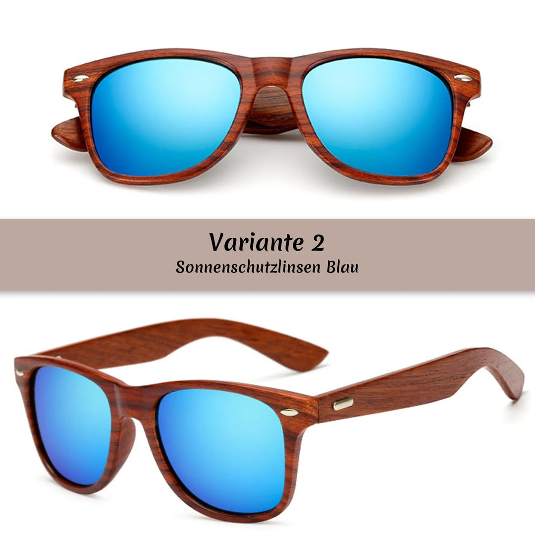 Gravierbare Sonnenbrille aus Holz • Personalisierbar • In verschiedenen Farben HOLZZEUG