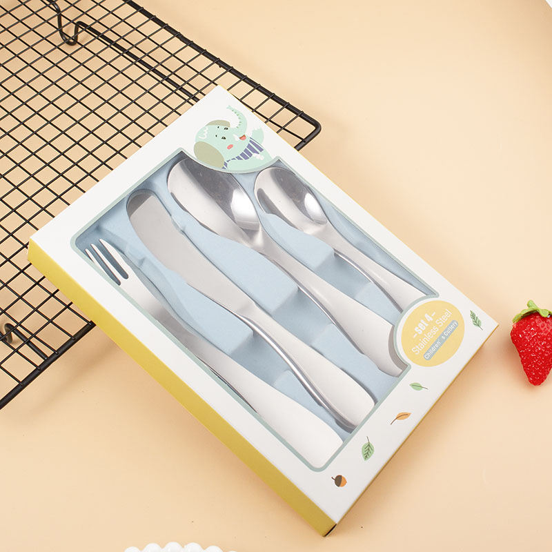 Personalisiertes Kinderbesteck aus Edelstahl - Geschenkbox