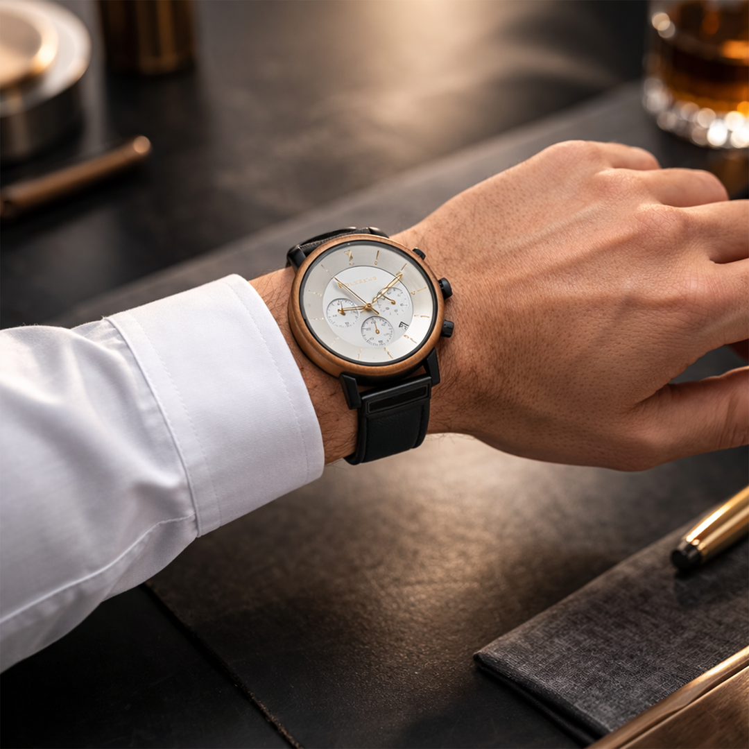 Herrenuhr mit Gravur GT147 - Tragebild