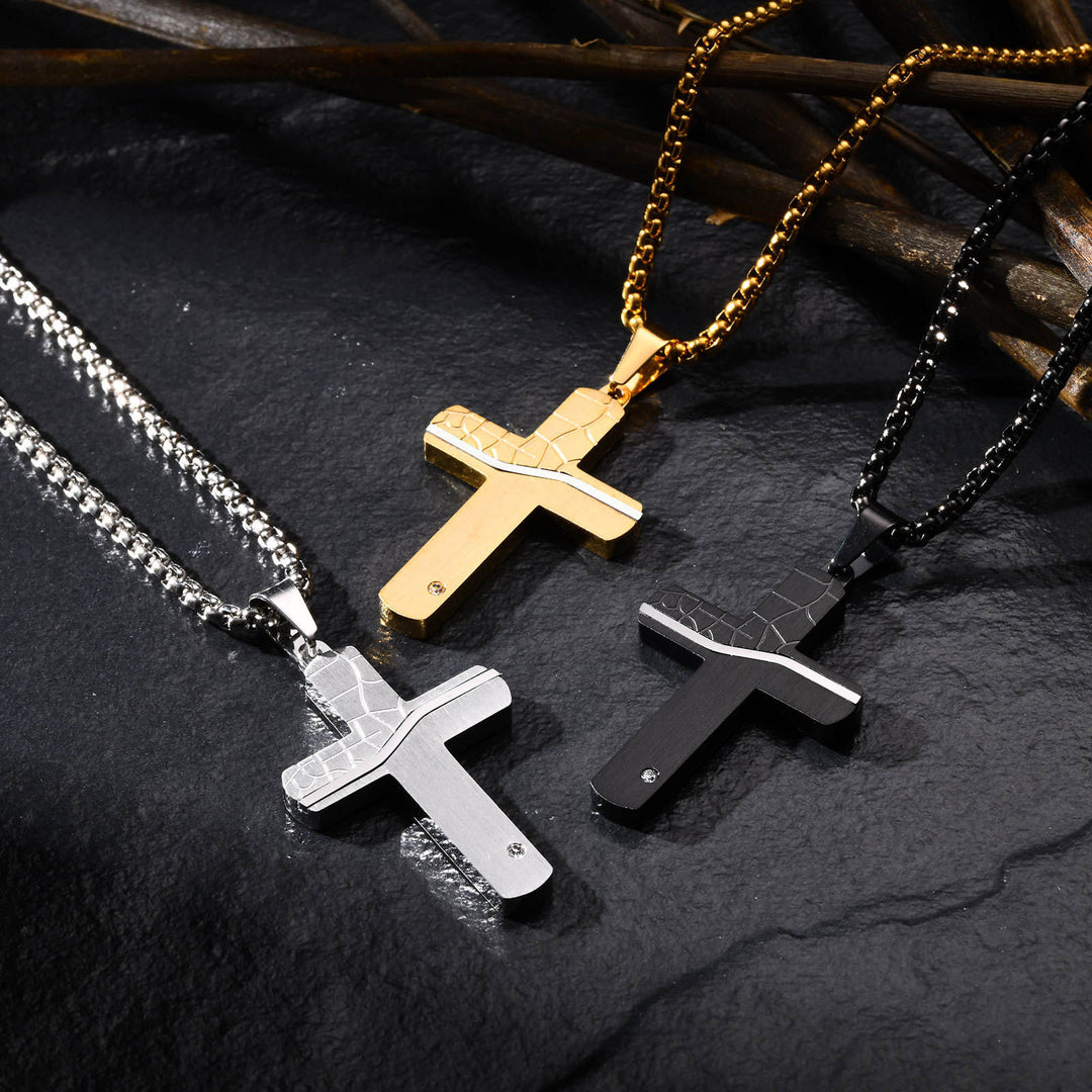 Männerketten Kreuzkette mit Gravur