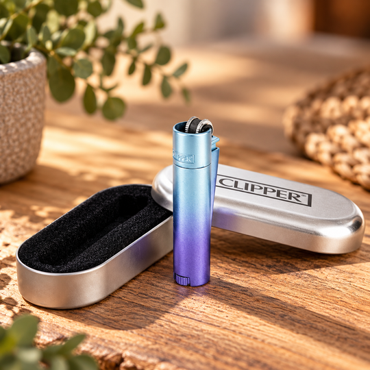 Personalisiertes Clipper Feuerzeug - Blau
