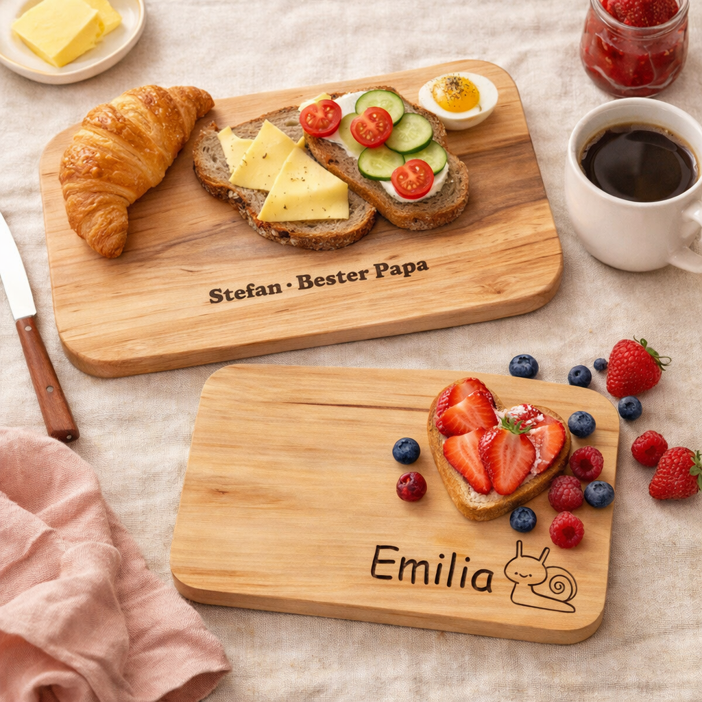 Personalisierte Frühstücksbrettchen von HOLZZEUG