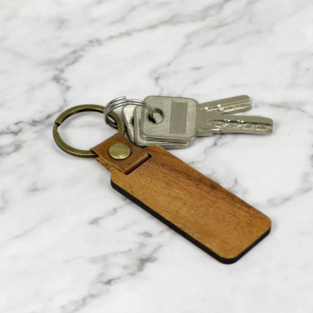 Personalisierter Schlüsselanhänger aus Edelholz - Schlüsselanhänger mit  Gravur