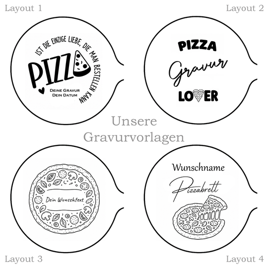Personalisiertes Pizzabrett - Gravurvorlagen