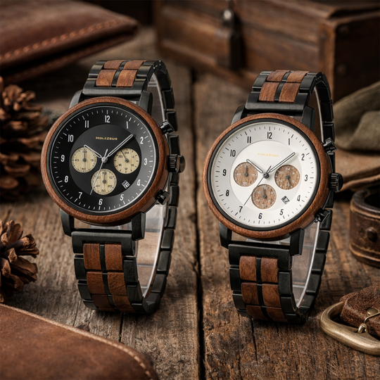 Armbanduhr mit Gravur - Kollektion "Imperia" von HOLZZEUG