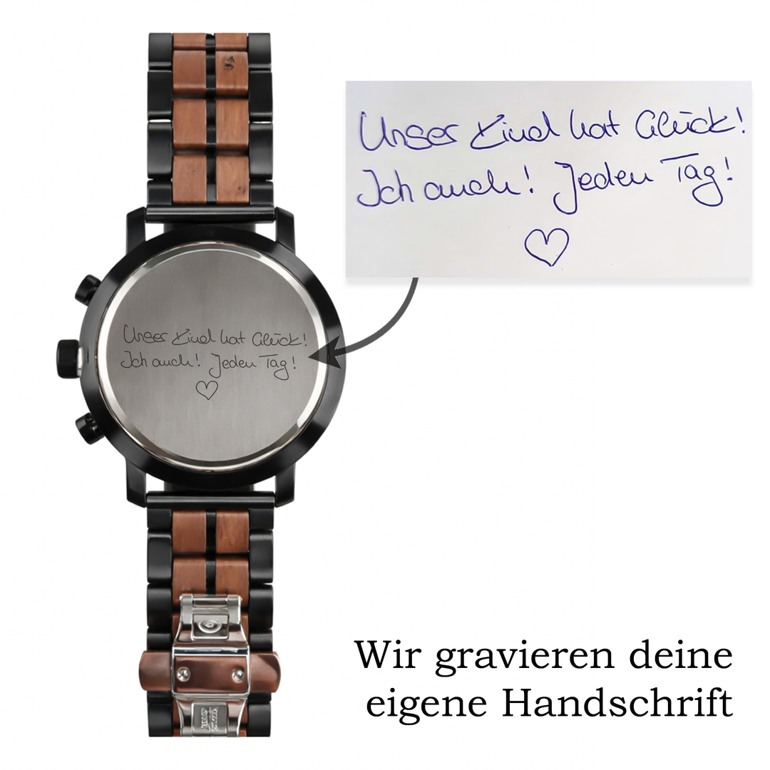 Armbanduhr mit Gravur - Kollektion "Imperia" von HOLZZEUG - Gravur