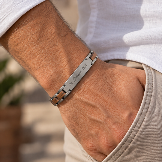 Personalisiertes Armband für Herren mit Gravur