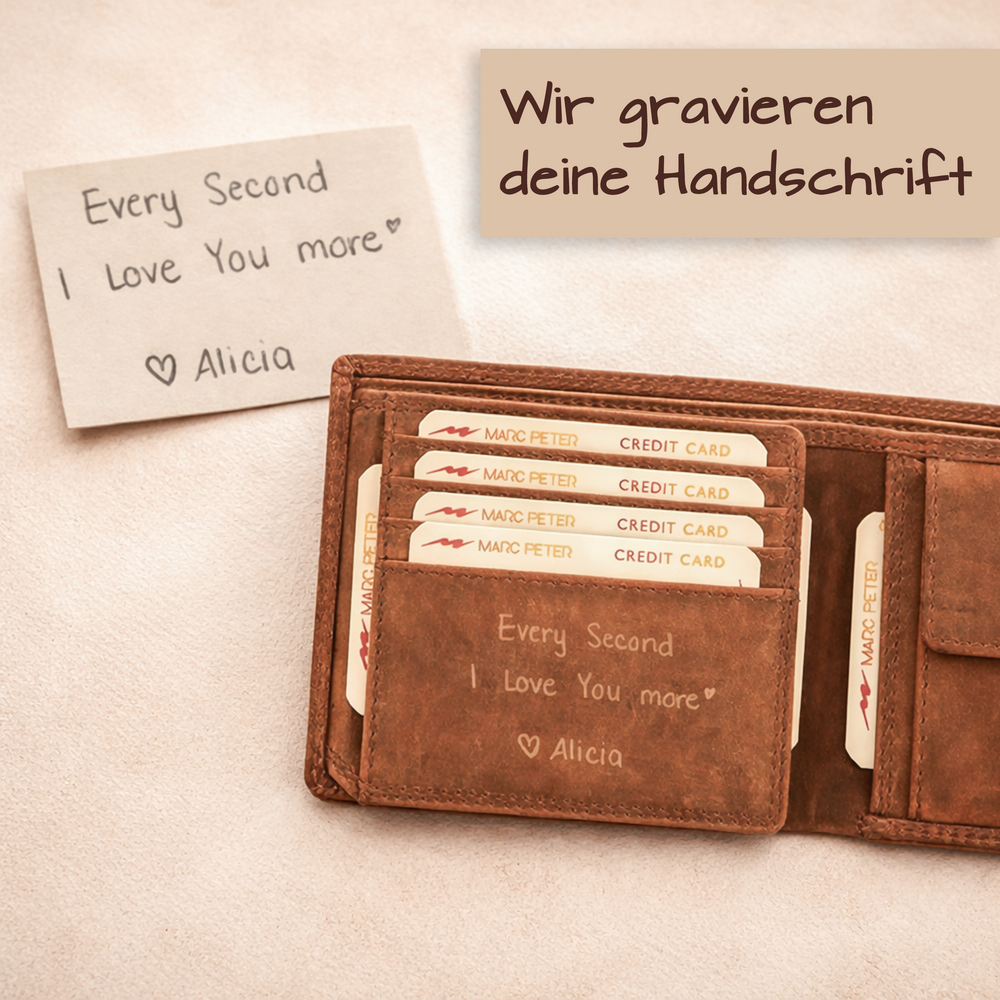 Geldbörse mit Gravur von HOLZZEUG