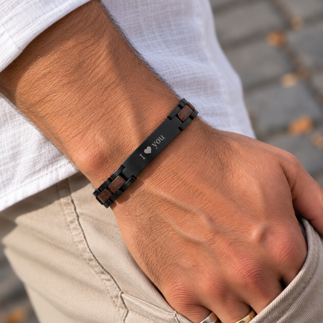 Personalisiertes Armband für Herren mit Gravur