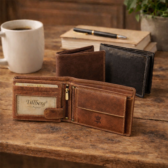 Wildleder Geldbörse mit Gravur von HOLZZEUG