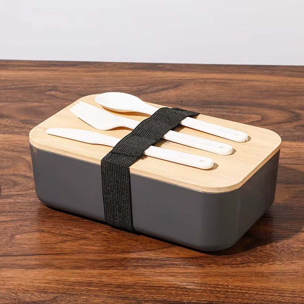 Personalisierte Brotdose für Kinder mit Gravur – Lunchbox mit Bambusdeckel & Besteck