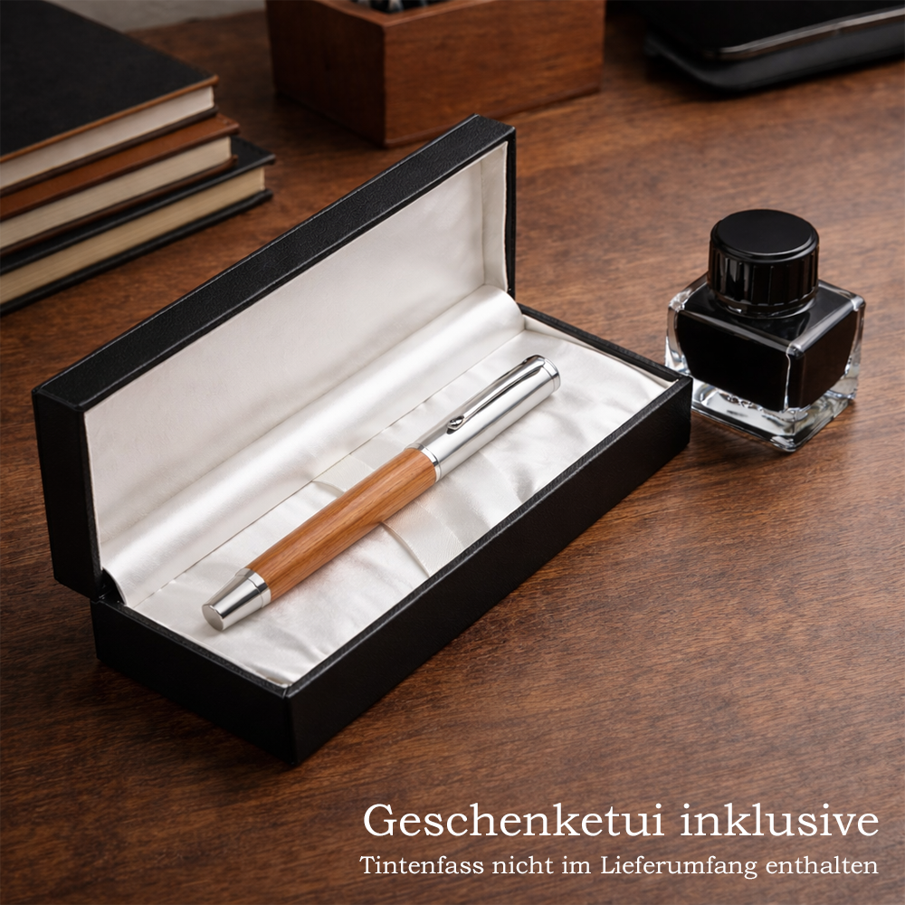 Füller mit Gravur Eiche - Etuibild