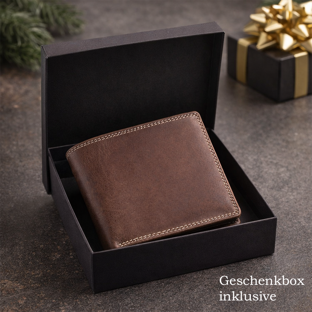 Verpackung Wildledergeldbörse von HOLZZEUG